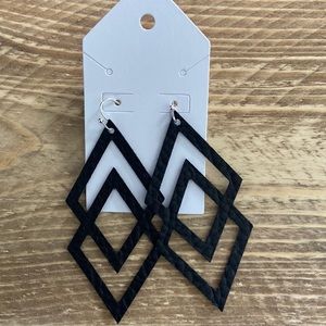 Handmade faux leather earrings